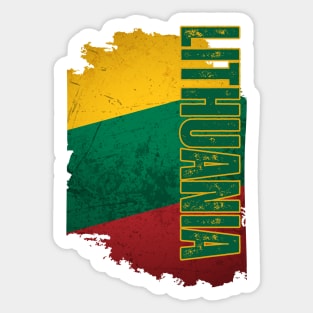 Lithuania flag, lithuanian flag Sticker